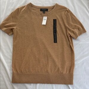 Banana Republic Tan Short Sleeve Knit Top